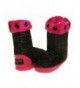 Slippers Blazin Ross Girl's Quilted Cross Boot Slippers - Black/Hot Pink - C011EXRP0OT $33.77