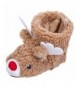 Slippers Toddler Boys/Girls Bootie Cozy Warm Plush Cozy Cute Cartoon Slippers Non Skid Bottom Shoes - Brown Deer - CM18CGUSHM...
