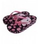 Slippers Hello Kitty Girls Wedge Flip Flops with Sparkly Glitter Thong - Large (2-3) - CL180RKH09G $34.05