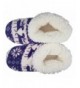 Slippers Girls/Women Thick Plush Lining Home Slippers with Anti-Slip Point Booties - Blue - C918NAW89Y5 $27.85