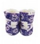 Slippers Girls/Women Thick Plush Lining Home Slippers with Anti-Slip Point Booties - Blue - C918NAW89Y5 $27.85