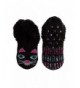 Slippers Black Cat Girls Slipper Socks Medium/Large - CB18L9S4TOT $31.75