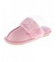 Slippers Girls Winter Warm Cozy Comfy Indoor House Slippers Slip-On Anti-Slip Rubber Sole Shoes Toddler Little Kid - Pink - C...