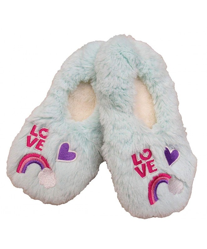 Slippers Little Girls' (4-7) Rainbow Love Slipper Socks M/L Shoe Size 11-21/2 - C218ENQQ65O $24.35