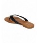 Slippers Leatherette Emblem Thong Sandal (Little Girl/Big Girl) EH51 - Black - C512HE8JDZZ $31.71