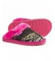 Slippers Girl's Camo Slide Slippers - Pink Fleece - Faux Fur - L - CS11EZL2LLN $28.67