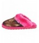 Slippers Girl's Camo Slide Slippers - Fleece - Faux Fur - Mossy Oak - Pink - CU11EZL1AJV $28.61