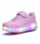 Sneakers Roller Shoes Sneakers Wheels - 818-pink-double - CY12MAOW33Y $67.89