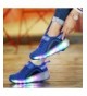 Sneakers Kids Roller Skate Shoes with Single Wheel Shoes Sport Sneaker LED - Led Dapple Blue - CM18EGDWNQ4 $58.94