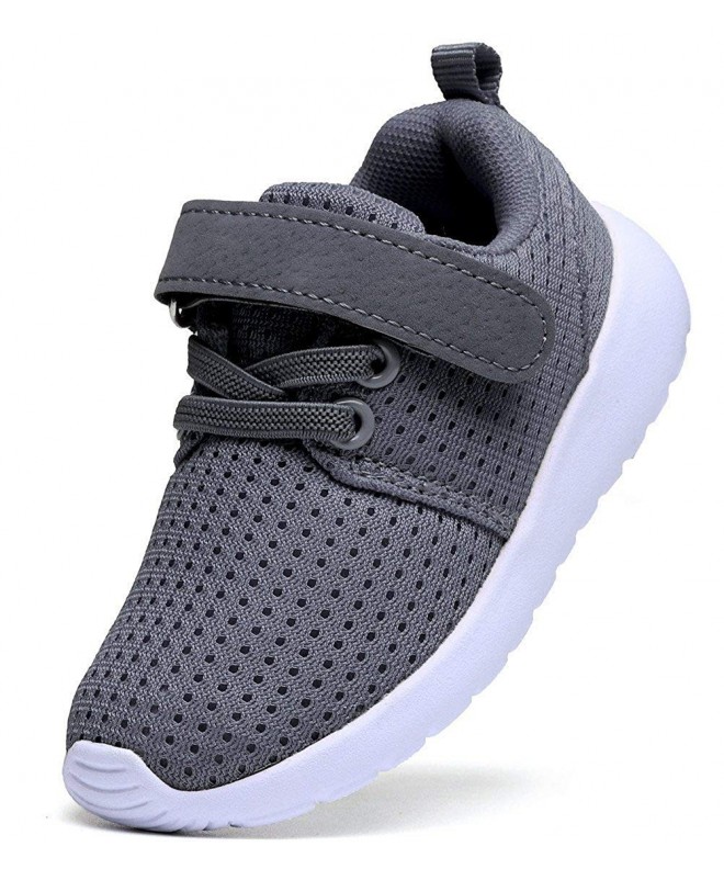 Sneakers Boy's Girl's Casual Light Weight Breathable Strap Sneakers Running Shoe - Gray(update) - C418N70TNLO $38.45