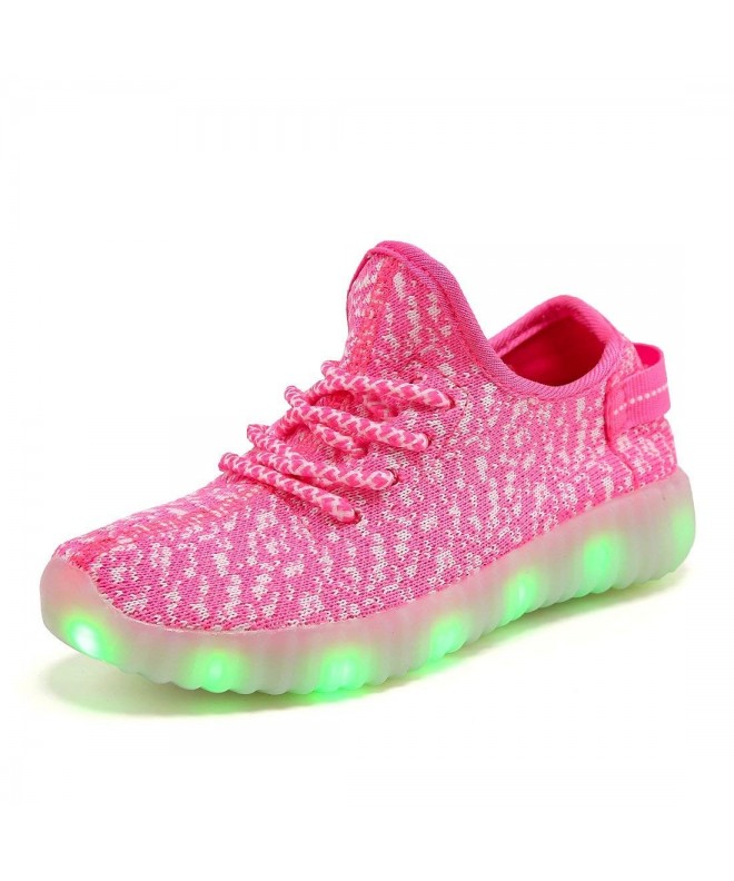 Sneakers Kids Boys Girls Breathable LED Light Up Flashing Sneakers for Children Shoes(Toddler/Little Kid/Big Kid) - 02pink - ...