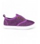 Sneakers Slip-On Laceless Fashion Sneakers Girls - Boys - Toddlers & Kids - Purple (Lurex V2) - CY18N7AS47O $39.70