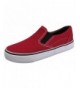 Sneakers Kid's Classic Slip On Canvas Sneaker Tennis Shoes - Red - CR18IDO69GM $31.23