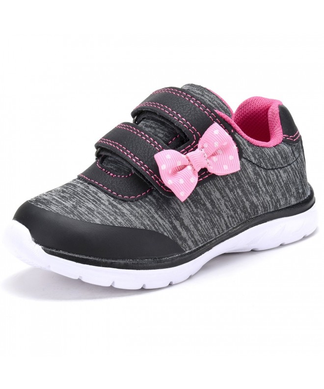 Sneakers Toddler Fashion Sneakers Casual Sport Shoes with Cute Bowknot - Bk/Fu - CG1858IL59M $33.25