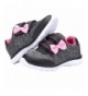 Sneakers Toddler Fashion Sneakers Casual Sport Shoes with Cute Bowknot - Bk/Fu - CG1858IL59M $33.25