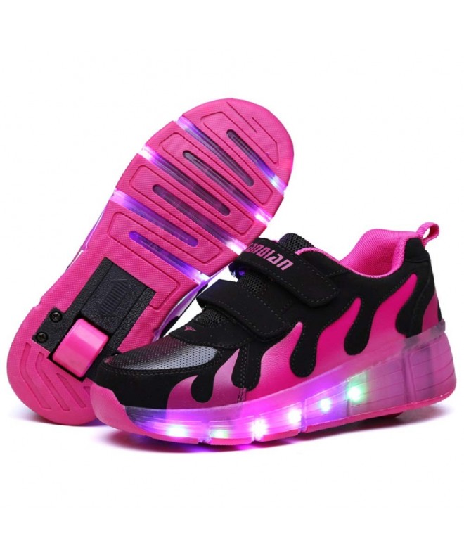 Sneakers Roller Shoes Skates Children - Jd031-rose-single Wheel - CA12MYOKCPV $65.48