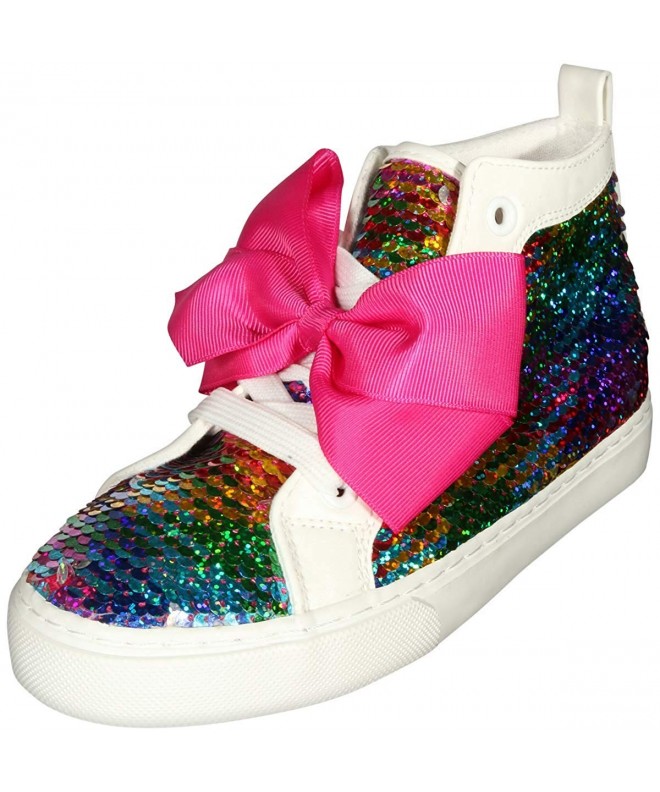 Sneakers Girls Sequins High Top Reversible Sequin Sneakers (Little Kid/Big Kid) - Rainbow - CY18LX4IW27 $74.97