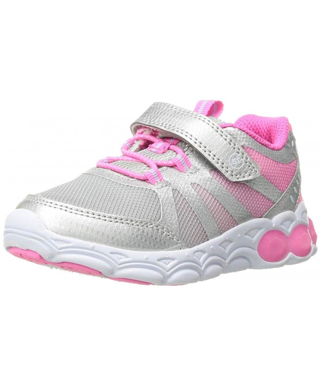 Sneakers Kids' Sr Lighted Kylie Sneaker - Pink/Metallic - C0180ULEHY4 $68.46