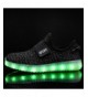 Sneakers Kids Boys Girls Breathable LED Light Up Shoes Flashing Sneakers - 002black - CB18LSGSEQK $45.25
