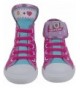 Sneakers Girls Shoe - Miss Baby and Leading Baby Hi Top Sneaker - Pink White - Little Kid/Big Kid Size 7 to 12 - Pink - CV18I...