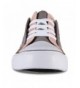 Sneakers Girl's Canvas KIX Double Upper Lo-Top Sneaker - White/Silver - CW120AWIXST $32.03