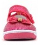Sneakers Canvas Sneakers Shoes for Toddler Girls Infant Baby Strap Soft Comfortable Easy Walk - Fuchsia/White - CS18I9TGEXH $...