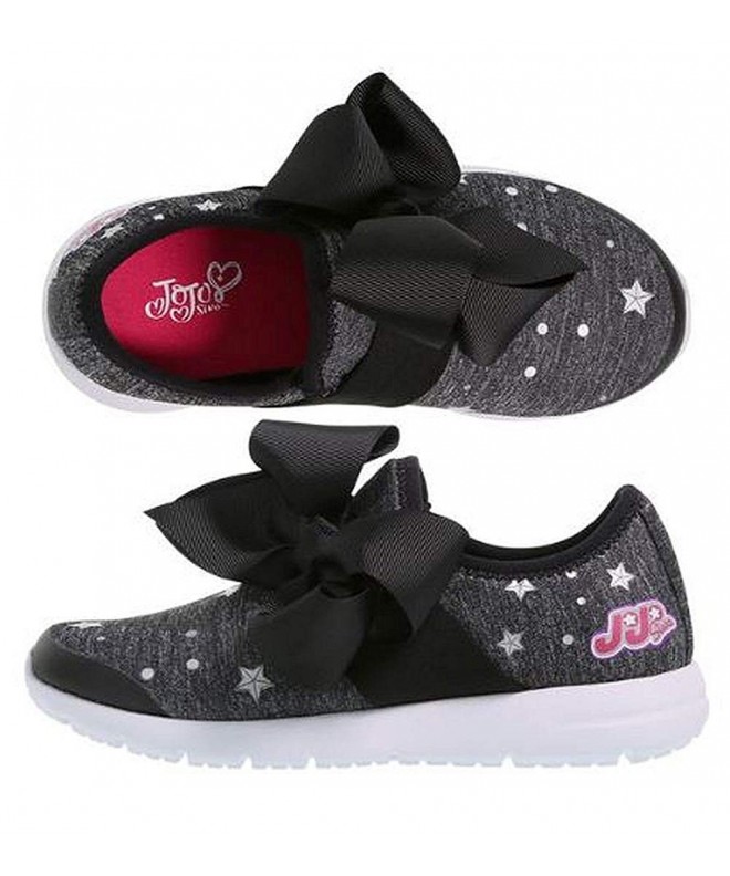 Sneakers Girls Shoe Black Bow Slip On Sneaker Style Shoe Size 13 1 2 3 - CX18EDE0HZ3 $67.57