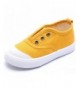 Sneakers Boy's Girl's Canvas Light Weight Slip-On Sneakers Running Shoe - Yellow - C017Y0C9GT9 $31.32