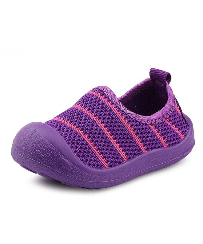 Sneakers Toddler Kid's Cute Casual Lightweight Walking Athletic Shoes Boys and Girls Mesh Strap Sneakers - 02purple - CY18EED...