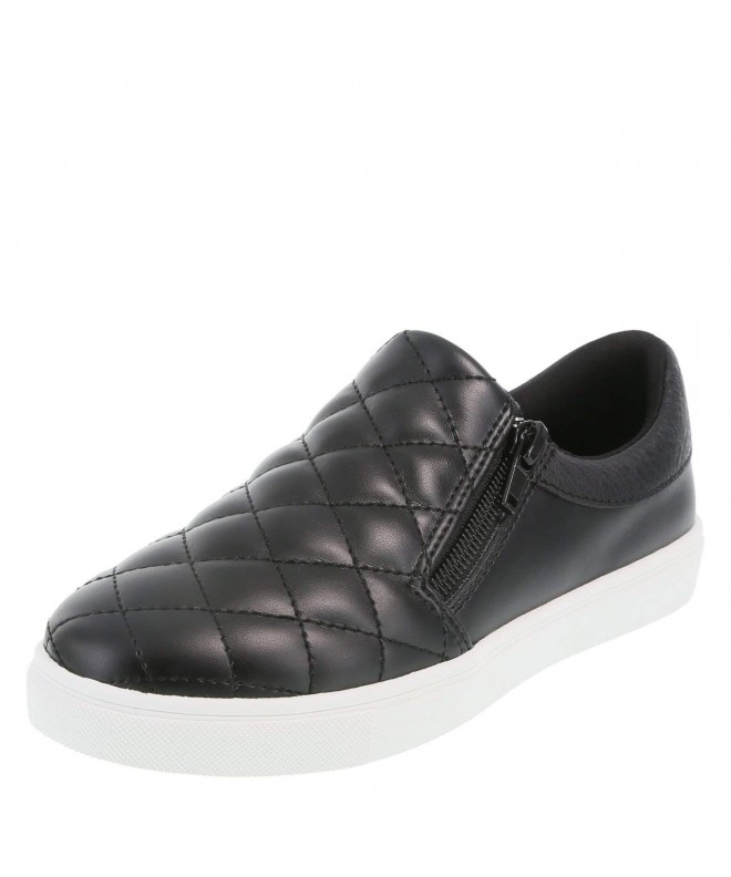 Sneakers Girls' Fetch Quilted Slip-On Casual - Black - C618ESMUSHO $27.55