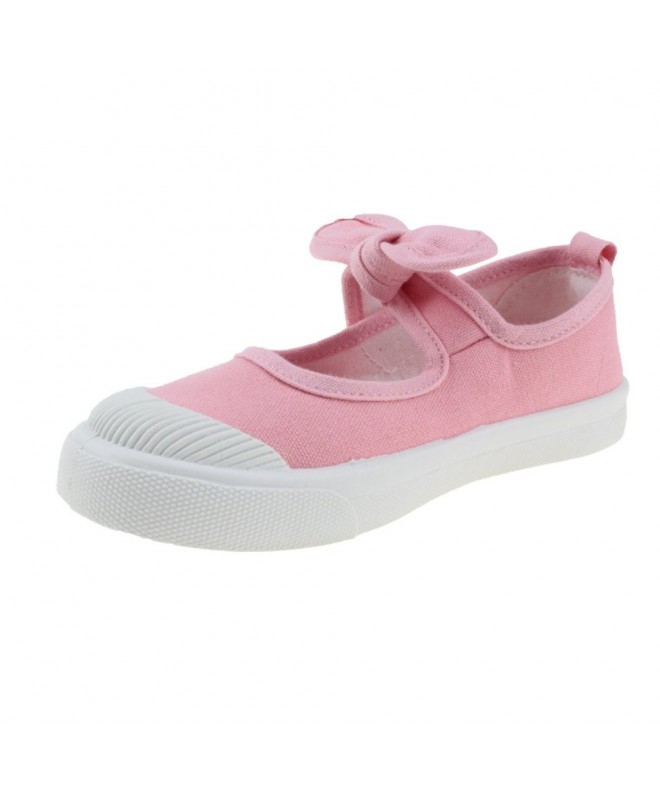 Sneakers Maxu Girl's Canvas Flats Princess Bowknot Shoes(Toddler/Little Kid/Big Kid) - Pink - CB187KCGO4W $24.71