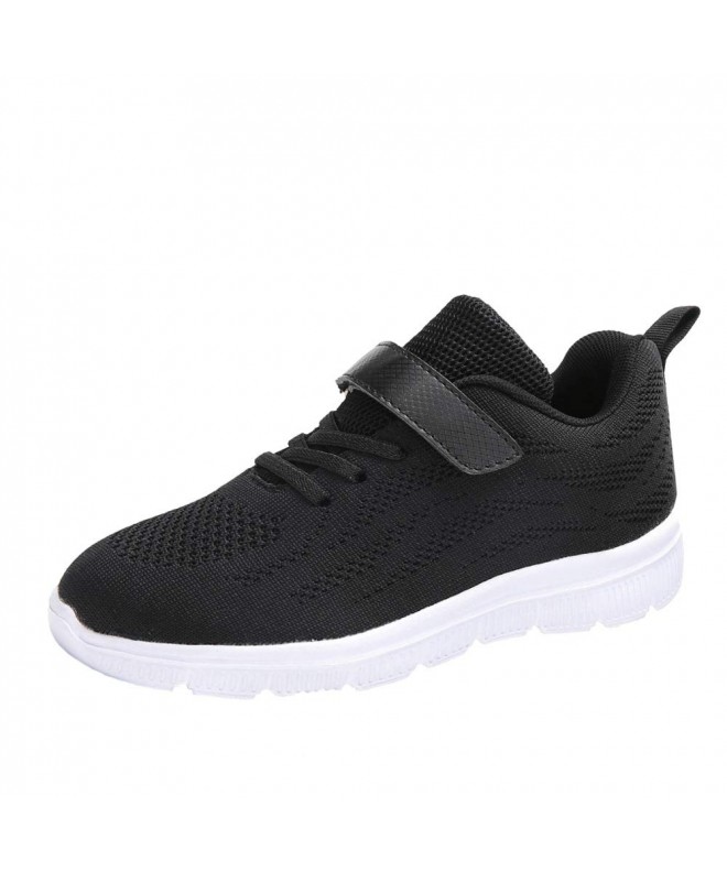 Sneakers Kid's Casual Lightweight Breathable Running Floral Sneakers Easy Walk Sport Shoes for Boys Girls - Black - CW18K66US...