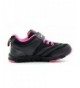 Sneakers Boys Girls Athletic Running Shoes Comfort Sneakers(Toddler/Little Kid/Big Kid) - Black Fuchsia - CF12G1GCC9Z $40.22