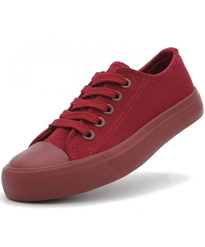 Sneakers Sneakers Toddlers Fashion Vulcanized Classic - Dark Red - CK18OE3UAX0 $29.21