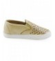 Sneakers Girls Slip On Casual Shoes Sneaker - Gold - C418OUXC9WN $34.82