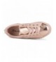 Sneakers Girl's Faux Leather and Metallic Sneaker - Mauve - CX18DKXHT55 $32.26