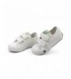 Sneakers Kids Toddler Canvas Sneakers Boys Girls Classic Adjustable Strap Fashion Loafers School Shoes - A-white - CY18EX2YD3...