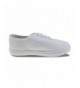 Sneakers Maxu White Lace up Sneakers Canvas Unisex Shoes(Little Kid/Big Kid) - White - CE18630XXAI $31.56