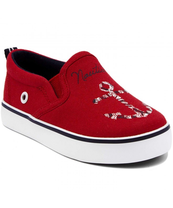 Sneakers Akeley Girls Toddler Sneaker Slip-On Casual Shoes (Toddler/Little Kid) - Red Anchor - C518K7ULMX5 $40.93