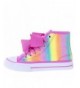 Sneakers Girls Sneaker Shoes High Top Rainbow Bow - CZ18KHQMCAR $69.40