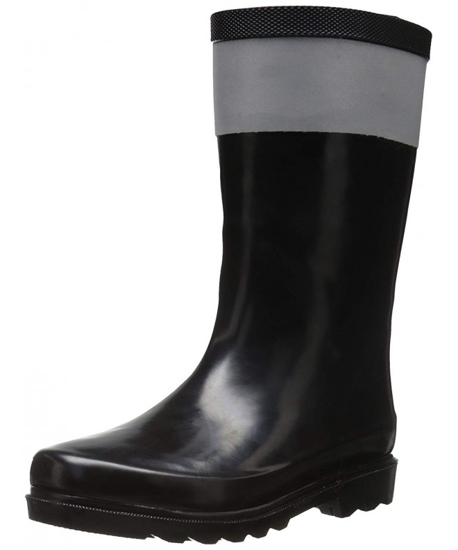Boots Kids' Waterproof Classic Youth Size Rain Boots - Reflective Black - C712CO5ZK69 $51.64