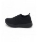 Sneakers Kids Breathable Fashion Slip-On Flyknit Athletic Sports Shoes - All Black - CM18G2YQQ8U $34.29