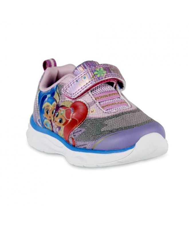 Sneakers Toddler Girls' Shimmer & Shine Silver Purple Light-Up Athletic Shoe - CD1874AEZWU $51.12