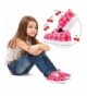 Sneakers Lace up Printed Canvas Sneakers for Girls - Toddlers & Little Kids - Pink (Cherry) - CX1874U9XUG $20.07