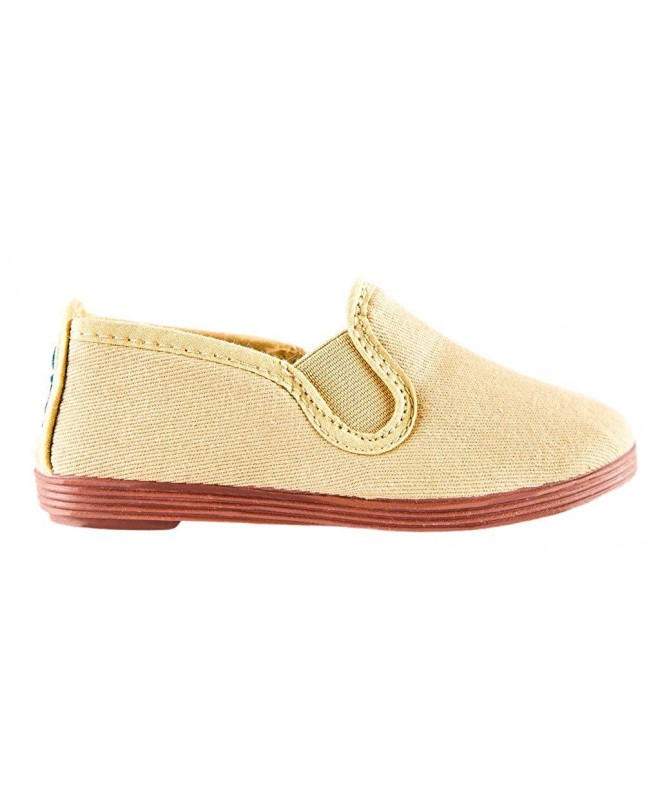 Sneakers Kids Slip On Canvas Shoes for Boys and Girls - Cotton Rubber Sole - Baby/Toddler/Kid - Beige - CF182OHSICZ $31.55