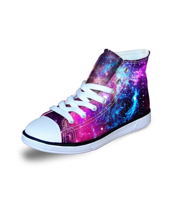 Sneakers Galaxy Star Print Fashion Kids Lace Up Sneaker High-top Canvas Shoes for Girls Boys - Galaxy 6 - C917YTY0DNG $56.00
