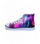 Sneakers Galaxy Star Print Fashion Kids Lace Up Sneaker High-top Canvas Shoes for Girls Boys - Galaxy 6 - C917YTY0DNG $56.00