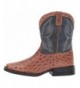 Boots Kids' DBT0190Y Western Boot - Cognac Ostrich/Blue - CV17YLITL0G $79.31