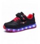 Sneakers Fashion LED Light Up Flashing Kids Boys Girls Sneakers Shoes - Black Red - CM18LINXAOH $55.01