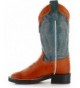 Boots Boys' Cowboy Boot Square Toe - Bsy1872 - Brown - CE12EXYTNF3 $90.98
